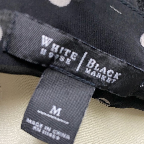 WHBM Ruffled Duel Layered Polka Dot Sheer Blouse - Picture 6 of 6